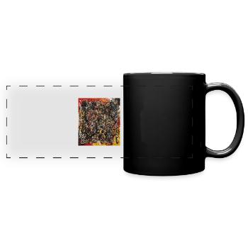 Abstract - Full Colour Panoramic Mug - black - Front