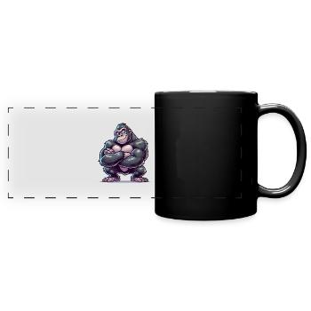 Gorilla Funny Comic - Full Colour Panoramic Mug - black - Front