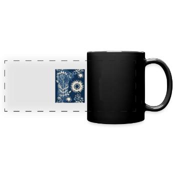 Composition végétale abstraite - Mug panoramique uni - noir - Devant