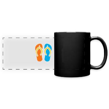 Flip flops - Full Colour Panoramic Mug - black - Front