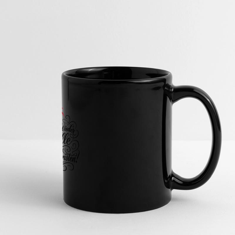 Endlich Malle Spruch Urlaub Panorama-Tasse farbig