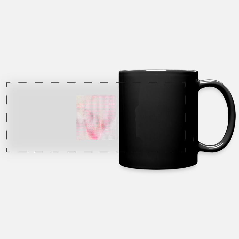 Buchstabe V - Panorama-Tasse farbig - Schwarz