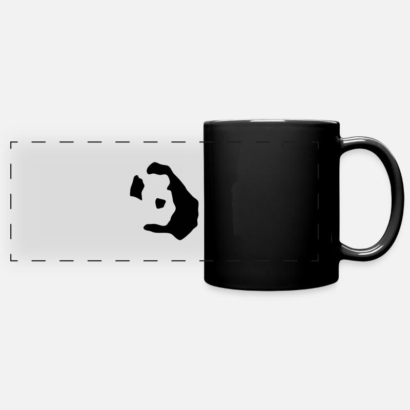 Santorini - Panorama-Tasse farbig - Schwarz