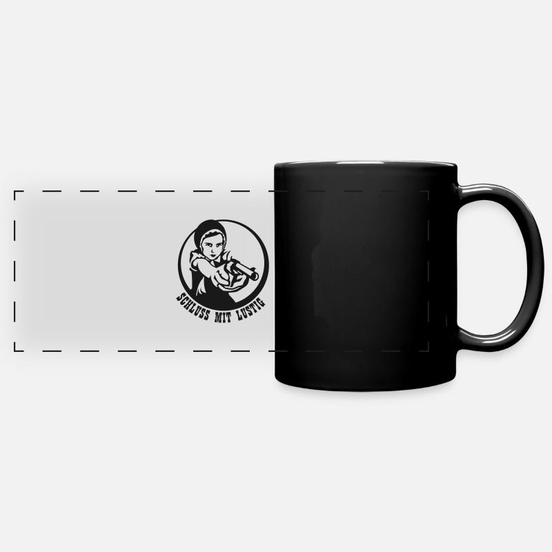 chaperon rouge - Mug panoramique uni - noir