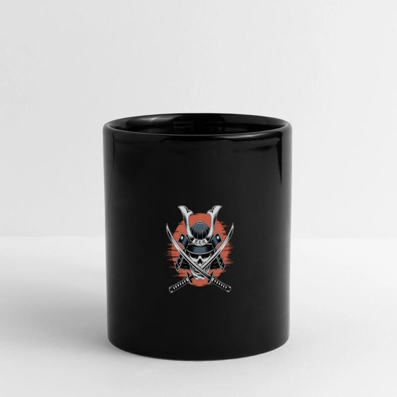 Japanischer Samurai-Krieger Panorama-Tasse farbig