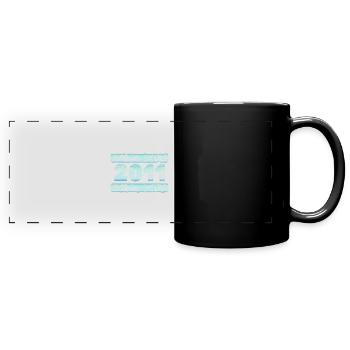Jahr 2011 - Panorama-Tasse farbig - Schwarz - Vorne
