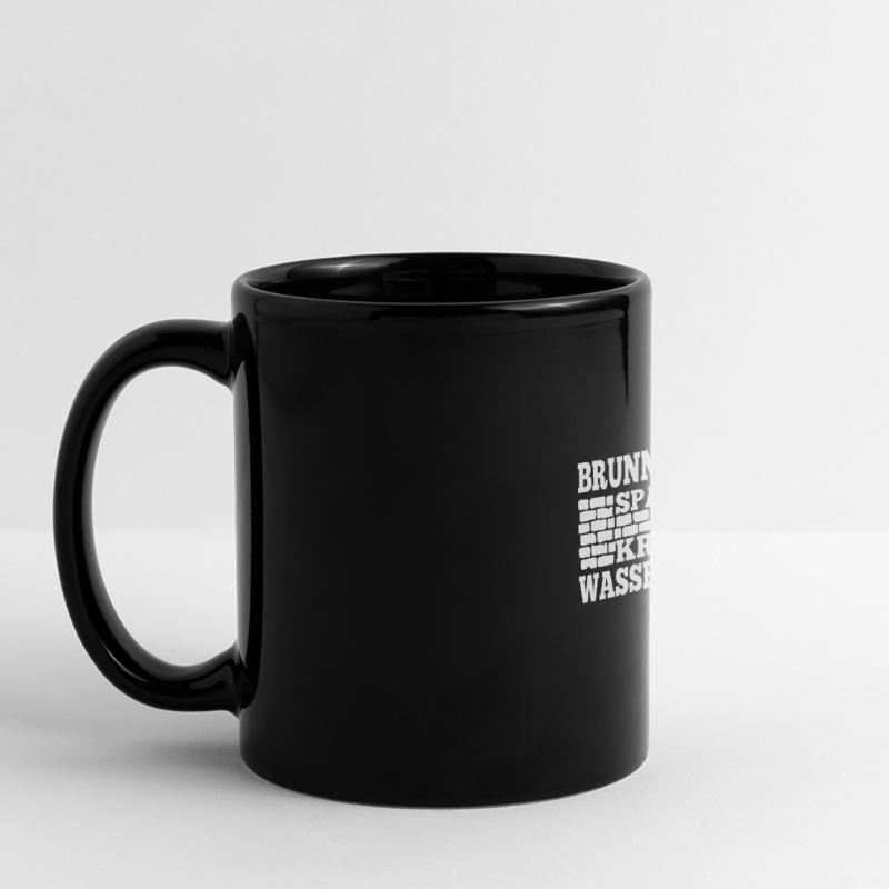 Construction de puits, bêche, puissance, coulée d’eau, constructeur de puits Mug panoramique uni