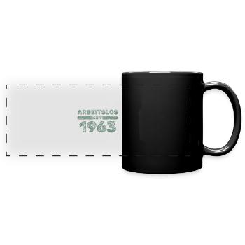 Arbeitslos seit 1963 - Panorama-Tasse farbig - Schwarz - Vorne