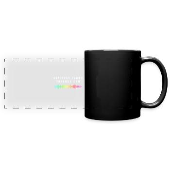 Artistry Flows Through EDM Vibrant Soundwave - Panorama-Tasse farbig - Schwarz - Vorne