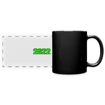 Witzig 2022 - Panorama-Tasse farbig - Schwarz - Vorne
