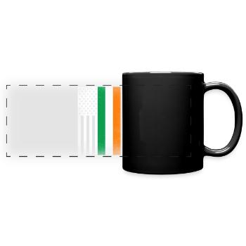 Irland Design für stolze irische Amerikaner - Panorama-Tasse farbig - Schwarz - Vorne