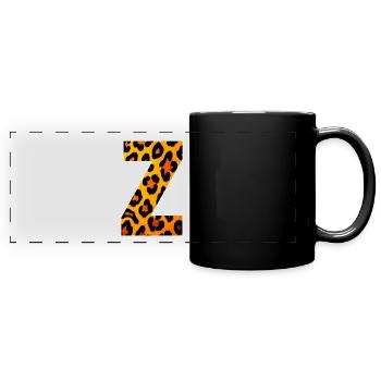 Leopardischer Z7 Print - Panorama-Tasse farbig - Schwarz - Vorne