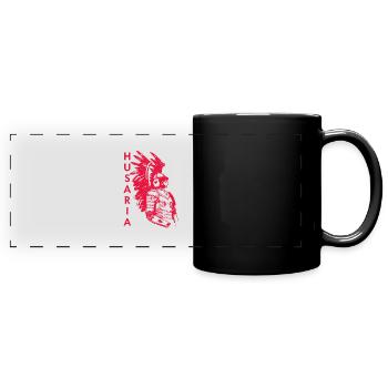 Polen Polnisch Polska Polski Husaria Kavallerie - Panorama-Tasse farbig - Schwarz - Vorne