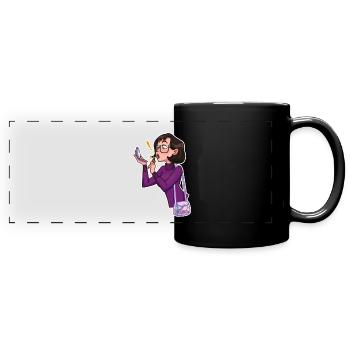 Tech Lippenstift von TechPrincess - Panorama-Tasse farbig - Schwarz - Vorne