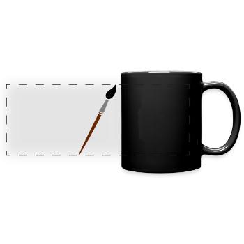 Pinsel - Panorama-Tasse farbig - Schwarz - Vorne