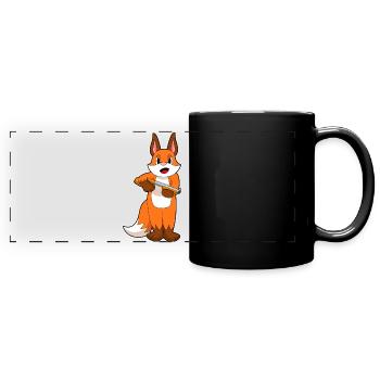 Fox Shotgun - Full Colour Panoramic Mug - black - Front