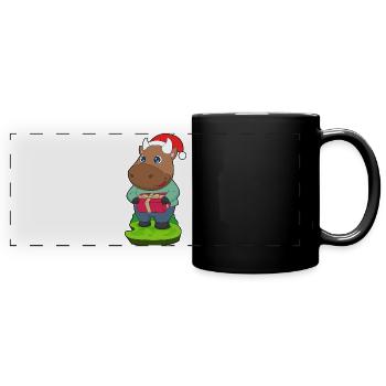 Forfait Noël Taureau - Mug panoramique uni - noir - Devant
