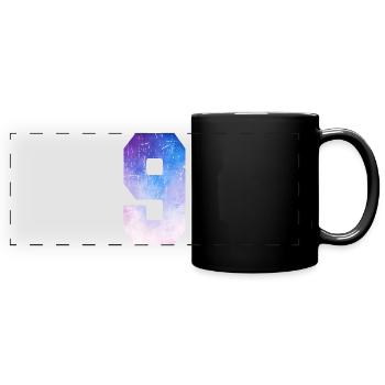 Ausgabe 9 – 9. Jubiläumsgeschenk - Panorama-Tasse farbig - Schwarz - Vorne