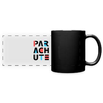 Fallschirm - Panorama-Tasse farbig - Schwarz - Vorne