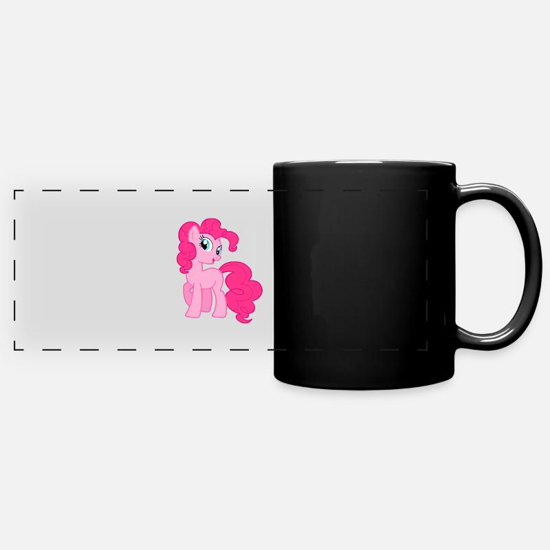 Funny Pony - Panorama-Tasse farbig - Schwarz
