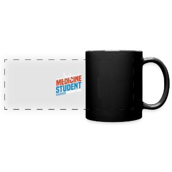 Médecin étudiant médecin cadeau médecin - Mug panoramique uni - noir - Devant