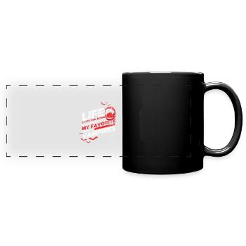 Vampir - Panorama-Tasse farbig - Schwarz - Vorne