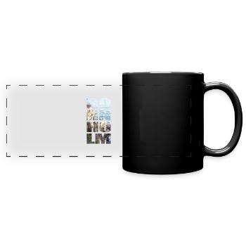 Bornholm Helligdomsklipperne - Panorama-Tasse farbig - Schwarz - Vorne