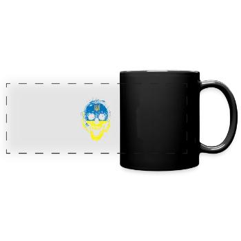 Ukraine Kiev Maidan country gift nation skull - Full Colour Panoramic Mug - black - Front