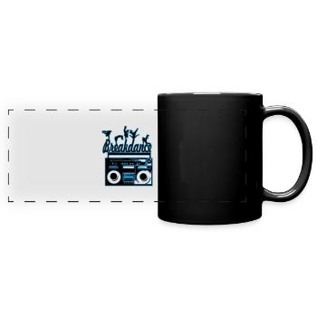 breakdance - Panorama-Tasse farbig - Schwarz - Vorne
