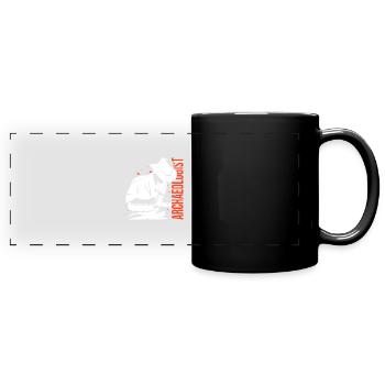 Archaeologist job - Full Colour Panoramic Mug - black - Front