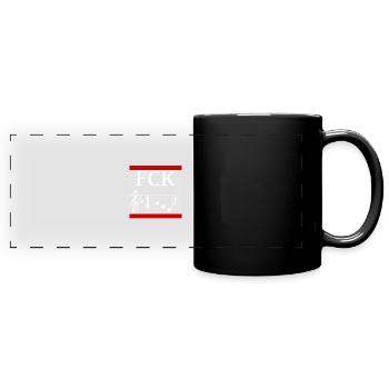 FCK AFD - Panorama-Tasse farbig - Schwarz - Vorne