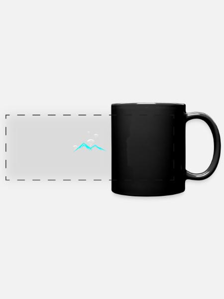 Paragliding Aussicht - Panorama-Tasse farbig - Schwarz