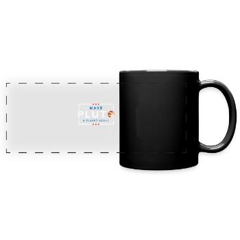 Planet Pluto - Panorama-Tasse farbig - Schwarz - Vorne