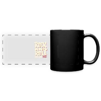 Rock and Roll - Panorama-Tasse farbig - Schwarz - Vorne