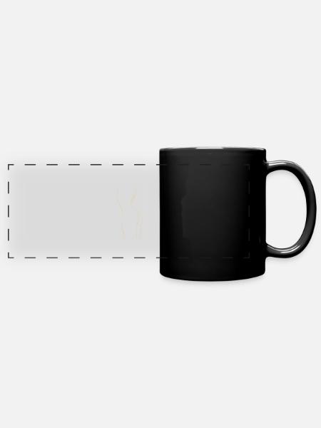 Gold - Nackte Frau - Panorama-Tasse farbig - Schwarz