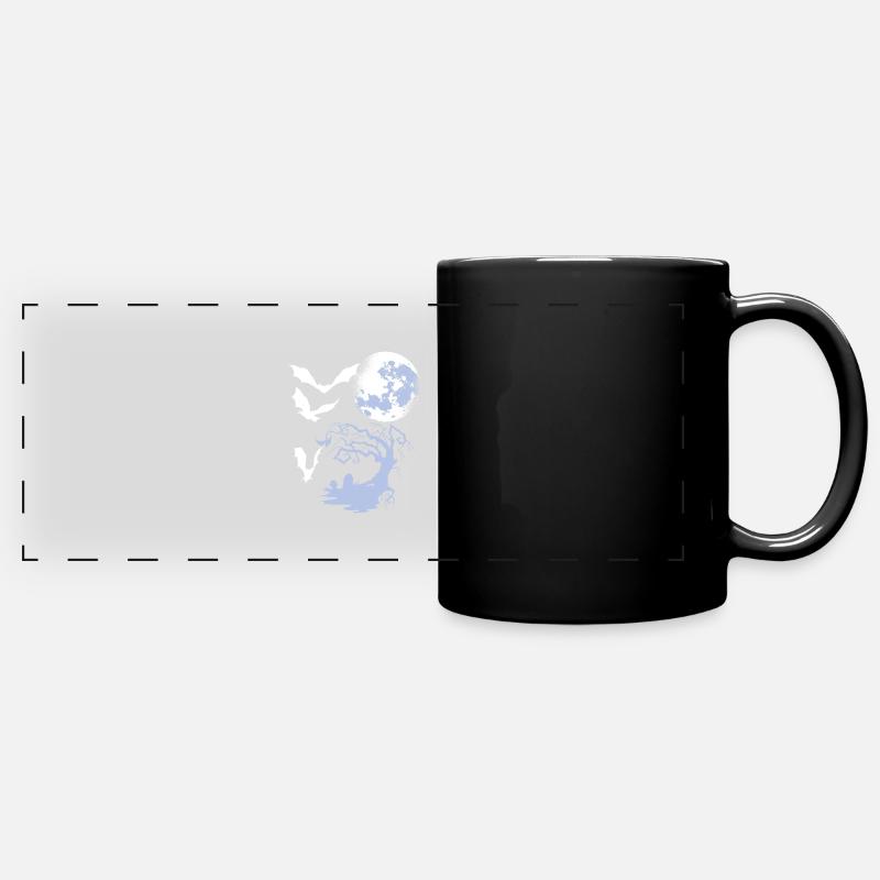 Chauve-souris Mouches - Mug panoramique uni - noir