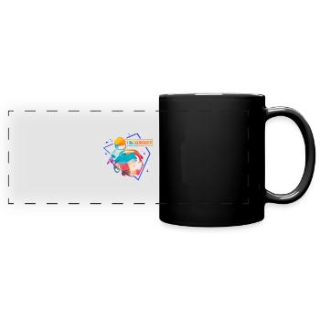 Séchage Polygone - Mug panoramique uni - noir - Devant