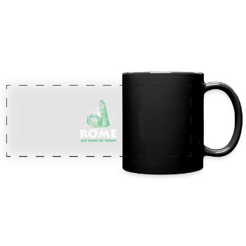 Rome - Mug panoramique uni - noir - Devant