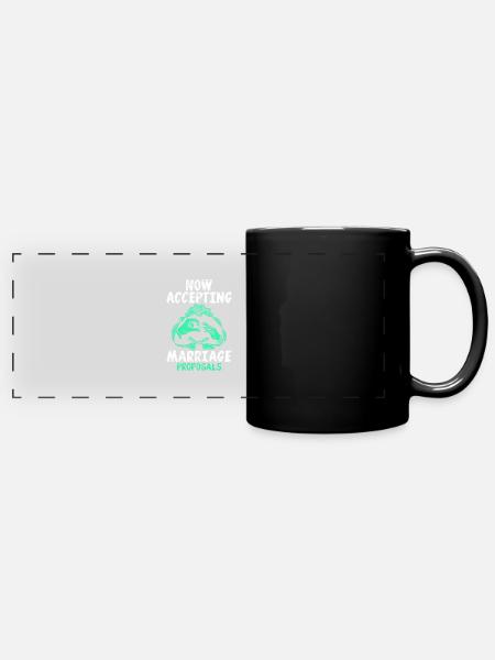 Heirat Antrag - Panorama-Tasse farbig - Schwarz