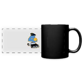 4ème anniversaire de la police 4 ans costume cadeau - Mug panoramique uni - noir - Devant