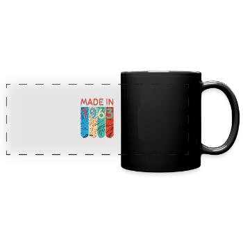 Made in 1963 - Panorama-Tasse farbig - Schwarz - Vorne