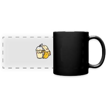 Banana and Shake - Panorama-Tasse farbig - Schwarz - Vorne