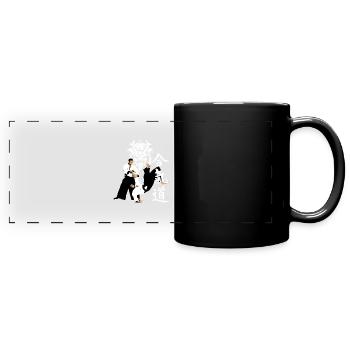 Aikido samurai mask - Full Colour Panoramic Mug - black - Front