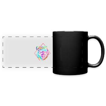 Gibbon Geschenk - Panorama-Tasse farbig - Schwarz - Vorne
