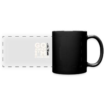 Cuisinier - Mug panoramique uni - noir - Devant
