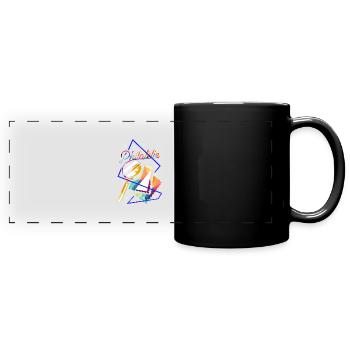 Philatélie polygone - Mug panoramique uni - noir - Devant