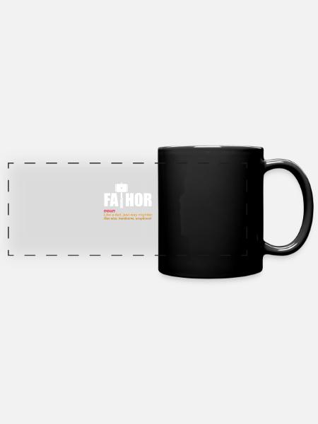 Vater - Panorama-Tasse farbig - Schwarz