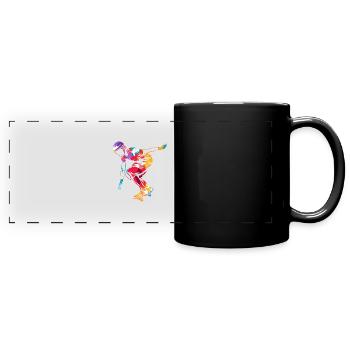 Polygone Waveboarden - Mug panoramique uni - noir - Devant