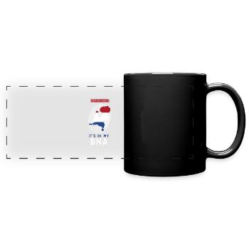 Niederlande - Panorama-Tasse farbig - Schwarz - Vorne