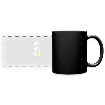 blockedName - Panorama-Tasse farbig - Schwarz - Vorne